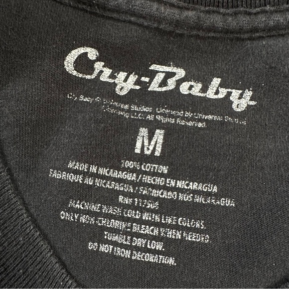 Cry Baby Johnny Depp Long Sleeve Black Tee - Picture 7 of 8